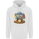 Dog Jazz Band Funny Music Mens 80% Cotton Hoodie White
