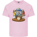 Dog Jazz Band Funny Music Mens Cotton T-Shirt Tee Top Light Pink