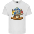 Dog Jazz Band Funny Music Mens Cotton T-Shirt Tee Top White