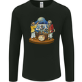 Dog Jazz Band Funny Music Mens Long Sleeve T-Shirt Black
