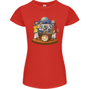 Dog Jazz Band Funny Music Womens Petite Cut T-Shirt Red