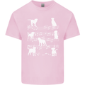 Dog Music Musical Notes Piano Guitar Kids T-Shirt Childrens Light Pink