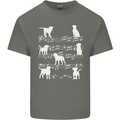 Dog Music Musical Notes Piano Guitar Mens Cotton T-Shirt Tee Top Charcoal
