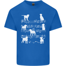 Dog Music Musical Notes Piano Guitar Mens Cotton T-Shirt Tee Top Royal Blue