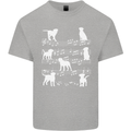 Dog Music Musical Notes Piano Guitar Mens Cotton T-Shirt Tee Top Sports Grey