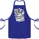 Dog Stalker Funny Cotton Apron 100% Organic Royal Blue
