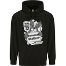 Dog Stalker Funny Mens 80% Cotton Hoodie Black