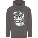 Dog Stalker Funny Mens 80% Cotton Hoodie Charcoal