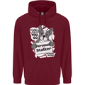 Dog Stalker Funny Mens 80% Cotton Hoodie Maroon