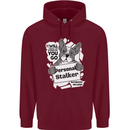Dog Stalker Funny Mens 80% Cotton Hoodie Maroon