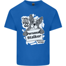 Dog Stalker Funny Mens Cotton T-Shirt Tee Top Royal Blue