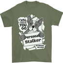 Dog Stalker Funny Mens T-Shirt 100% Cotton Military Green