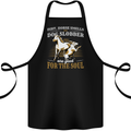 Dog & Horse Funny Quote Cotton Apron 100% Organic Black