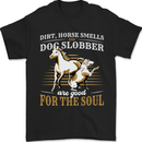 Dog & Horse Funny Quote Mens T-Shirt 100% Cotton Black