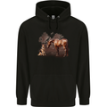 Dog and Horse German Shepherd Alsatian Mens 80% Cotton Hoodie Black