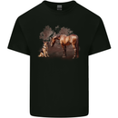 Dog and Horse German Shepherd Alsatian Mens Cotton T-Shirt Tee Top Black