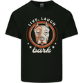 Dogo Argentino Live Laugh Bark Dog Mens Cotton T-Shirt Tee Top Black