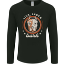 Dogo Argentino Live Laugh Bark Dog Mens Long Sleeve T-Shirt Black