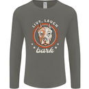 Dogo Argentino Live Laugh Bark Dog Mens Long Sleeve T-Shirt Charcoal