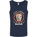 Dogo Argentino Live Laugh Bark Dog Mens Vest Tank Top Navy Blue