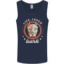 Dogo Argentino Live Laugh Bark Dog Mens Vest Tank Top Navy Blue