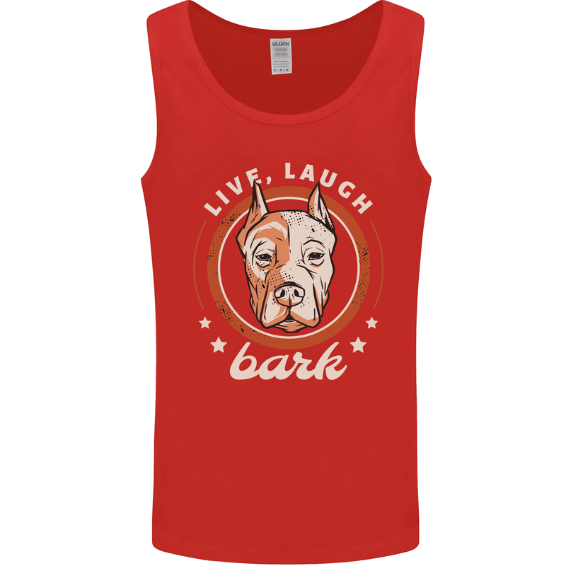 Dogo Argentino Live Laugh Bark Dog Mens Vest Tank Top Red