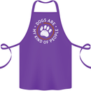 Dogs Are My Kind of People Funny Quote Cotton Apron 100% Organic Purple