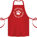 Dogs Are My Kind of People Funny Quote Cotton Apron 100% Organic Red