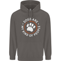 Dogs Are My Kind of People Funny Quote Mens 80% Cotton Hoodie Charcoal