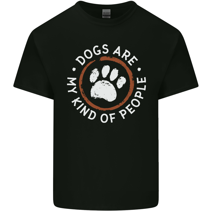 Dogs Are My Kind of People Funny Quote Mens Cotton T-Shirt Tee Top Black