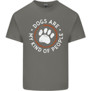 Dogs Are My Kind of People Funny Quote Mens Cotton T-Shirt Tee Top Charcoal