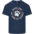 Dogs Are My Kind of People Funny Quote Mens Cotton T-Shirt Tee Top Navy Blue