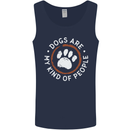 Dogs Are My Kind of People Funny Quote Mens Vest Tank Top Navy Blue