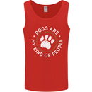 Dogs Are My Kind of People Funny Quote Mens Vest Tank Top Red