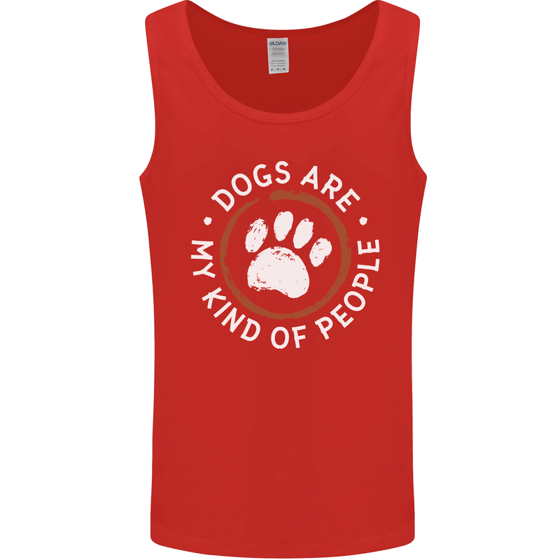 Dogs Are My Kind of People Funny Quote Mens Vest Tank Top Red