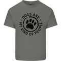 Dogs Are My Kind of People Quote Funny Mens Cotton T-Shirt Tee Top Charcoal