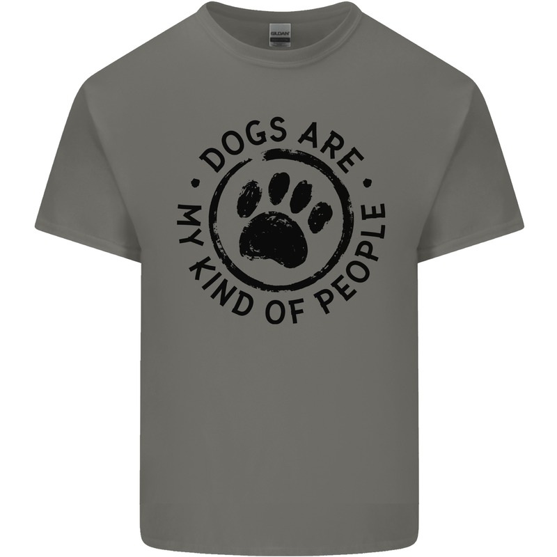 Dogs Are My Kind of People Quote Funny Mens Cotton T-Shirt Tee Top Charcoal