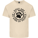 Dogs Are My Kind of People Quote Funny Mens Cotton T-Shirt Tee Top Natural