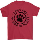 Dogs Are My Kind of People Quote Funny Mens T-Shirt 100% Cotton Red
