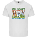 Dogs God is Great Christian Christianity Jesus Kids T-Shirt Childrens White