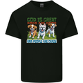 Dogs God is Great Christian Christianity Jesus Mens Cotton T-Shirt Tee Top Black