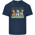 Dogs God is Great Christian Christianity Jesus Mens Cotton T-Shirt Tee Top Navy Blue