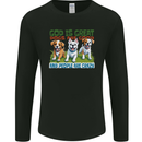 Dogs God is Great Christian Christianity Jesus Mens Long Sleeve T-Shirt Black