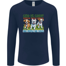 Dogs God is Great Christian Christianity Jesus Mens Long Sleeve T-Shirt Navy Blue