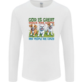 Dogs God is Great Christian Christianity Jesus Mens Long Sleeve T-Shirt White