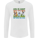 Dogs God is Great Christian Christianity Jesus Mens Long Sleeve T-Shirt White