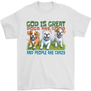 Dogs God is Great Christian Christianity Jesus Mens T-Shirt 100% Cotton White