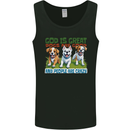 Dogs God is Great Christian Christianity Jesus Mens Vest Tank Top Black