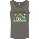 Dogs God is Great Christian Christianity Jesus Mens Vest Tank Top Charcoal
