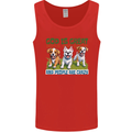 Dogs God is Great Christian Christianity Jesus Mens Vest Tank Top Red